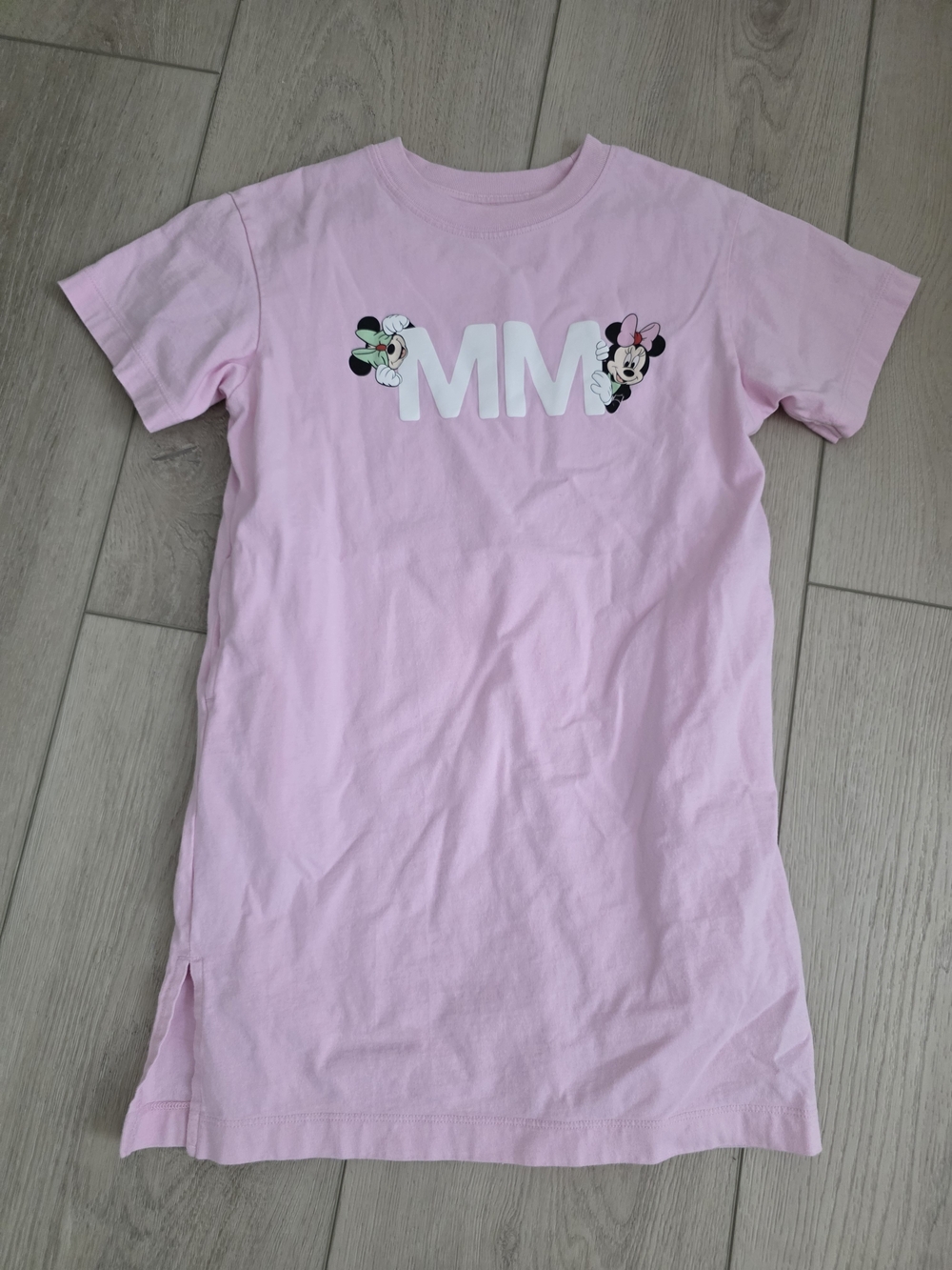 Disney Pink Minnie Mouse MM Maxi Tee Dress 3-4